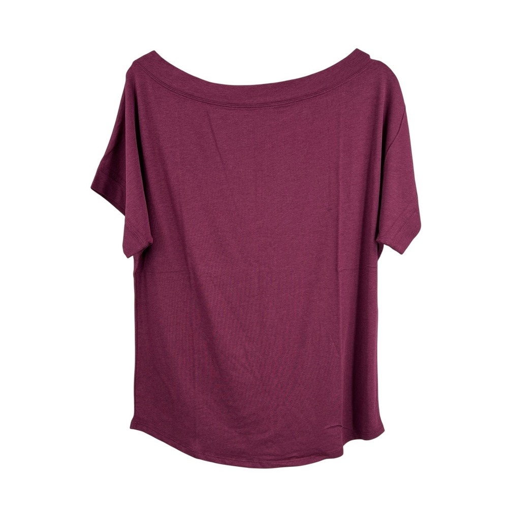 Universal Standard Dolci Short Sleeve Top Wine Pima Cotton Blend 4XS 00/0 New